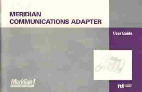 Книга Meridian Communications Adapter User Guide Meridian 1, 11-3109, Баград.рф